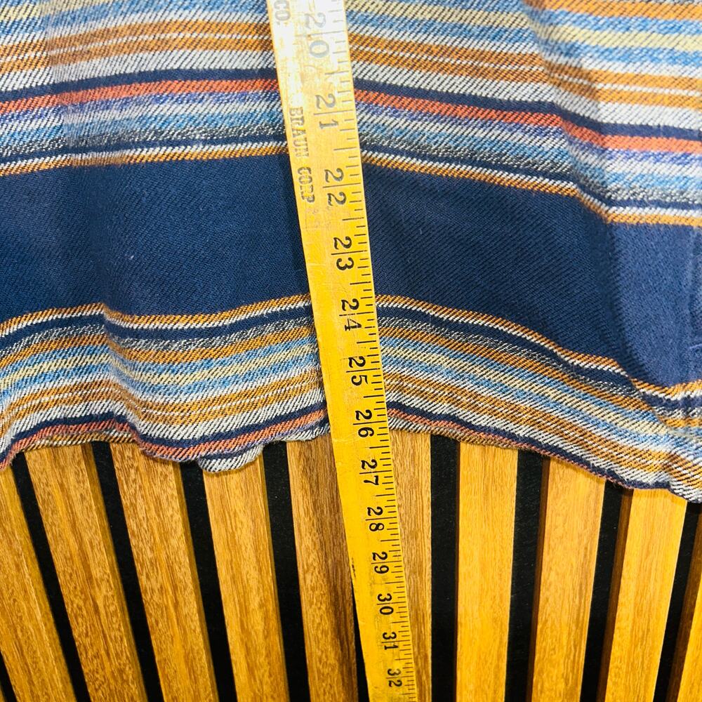 Patagonia Organic Cotton Flannel Women’s 6 Blue Orange Plaid Button Up Outdoor - Picture 3 of 8